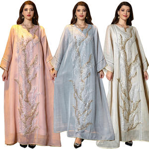 Vestido de Fiesta Musulmán para Mujer, Abaya, Jalabiya, Vestidos Largos de Noche con Lentejuelas, Abayas Marroquíes, Caftán Islámico, Vestidos Árabes, Túnica Larga - Product Image 1