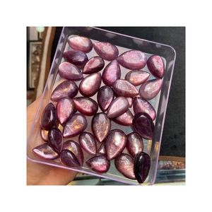 อัญมณี lepidolite สีม่วงธรรมชาติที่มีคุณภาพสูงทำเครื่องประดับขนาดผสมและรูปร่างมาก Cabochon ต่อกรัม - Product Image 1