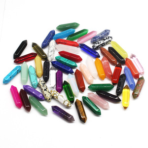 Bán buôn tự làm đá quý tự nhiên pha lê lục giác cột đạn nhọn con lắc Mặt dây chuyền đồ trang trí thủ công - Product Image 4