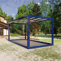 Structure de maison conteneur 20ft 30ft 40ft, kit plat, maison préfabriquée mobile de luxe, structure en acier démontable