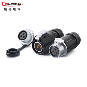 IP68 không thấm nước 3-pin Pin Cáp kết nối cao cơ khí ổn định Nylon Nhà ở cho điện LED ứng dụng đánh giá 50A 10A - Product Image 1