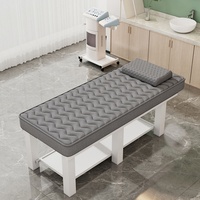 Großhandel Massageliege aus Massivholz mit Verstellbarer Rückenlehne, Hochdichtem Schwamm, Minimalistisches Traditionelles Chinesisches Design, für Fitness-Studios