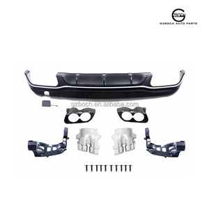 Difusor Trasero C207 para <span class=keywords><strong>Mercedes</strong></span> Benz Clase E W207 C207 2 Puertas E200 E260 E300 a E63 AMG E53 AMG, Puntas de Difusor, Tubo de Escape - Product Image 4