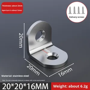 Soporte de ángulo de un solo lado pulido de acero inoxidable Dispositivo de fijación de ángulo recto de 90 <span class=keywords><strong>grados</strong></span> Hardware engrosado de hierro triangular Tipo TL - Product Image 6