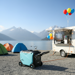 Générateur d'essence portable 10 kW pour <span class=keywords><strong>camping</strong></span> familial, 50/60 Hz, 220/230 V, refroidissement par air, démarrage manuel, sortie USB, 4 temps, grand réservoir de 25 L avec roues - Product Image 1