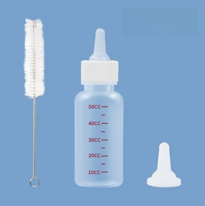 หัวนมสีขาวพร้อมฝาสีขาว50มล. ชุด3ชิ้น