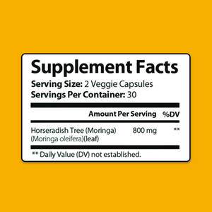 شحن سريع، كبسولات المورينجا النقية 100٪ لدعم جودة النوم وتحسين مستويات الطاقة، مكملات غذائية، حبوب المورينجا - Product Image 2