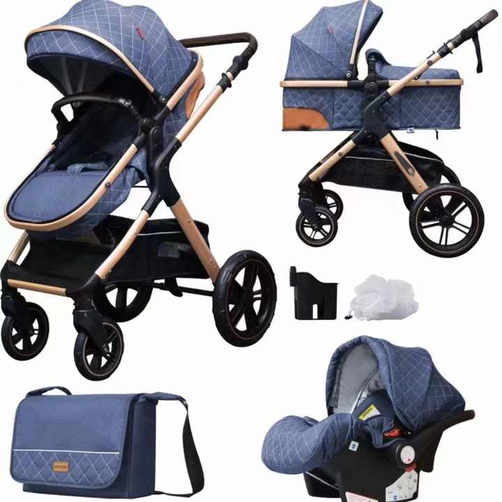 Lightweight Deluxe 3-in-1 Infant Car Seat Travel System Full Size Jogging  Bassinet & Foldable Carrying Stroller Combo