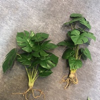 Grandes feuilles artificielles de Monstera, plante artificielle réaliste, plantes tropicales artificielles avec pot pour la décoration intérieure et extérieure de la maison
