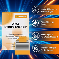 Ausreson Film Oral Dissolvant Rapide Énergie Naturelle pour Hommes – Complément Sportif Halal à Dissolution Rapide pour Booster l'Énergie