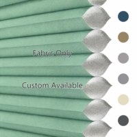 Tissu pour stores alvéolaires occultants intégraux en non-tissé spunlace imperméable, vert, 25 mm, sur mesure