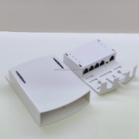 Repetidor PoE Gigabit Impermeable 1 Entrada 4 Salidas, Extensor PoE 1GE PD + 4GE, Compatible con IEEE802.3af/at/bt, 60W Máx. para Cámaras IP CCTV