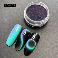 Poudre de pigment magnétique optique effet œil de chat caméléon série 9D02 pour vernis à ongles gel, taille de particules fines