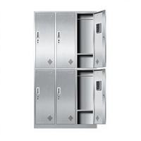 Casier à 6 portes en acier inoxydable 304 pour laboratoire, hôpital, usine, vestiaire, conforme aux normes GMP et FDA, taille personnalisée