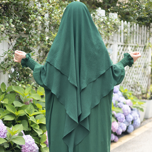 2023 Mới Nhất Loriya Thời Trang Khiêm Tẫn Abaya Thiết Lập Phụ Nữ Hồi Giáo Cầu Nguyện Jilbab Khimar Niqab Thiết Lập Với 2 Lớp Hijab Abaya Hồi Giáo Ăn Mặc - Product Image 6