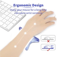 Tapis de clavier transparent en forme d'ours de dessin animé en cristal violet Kawaii, tapis de souris transparent en gel pour PC, tapis de souris de jeu pour la maison et le bureau