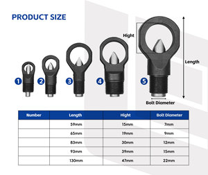 9PCS 3/8" 5/8" 1/2" 3/4" 1" Hydraulic Mechanical Nut Splitter Breaker with <strong>Wrench</strong> Hand Tool <strong>Set</strong> - Product Image 3
