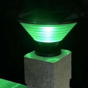 높은 밝기 야외 정원 현대 풍경 포스트 조명 방수 무선 게이트 장식 광장 Led 태양 기둥 램프 - Product Image 2