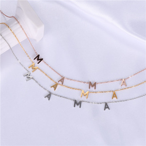 Collana in Acciaio Inossidabile e Titanio MAMA NANA LOVE, <span class=keywords><strong>Gioielli</strong></span> per la Festa della Mamma, Vendita all'Ingrosso - Product Image 4