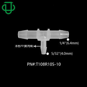 Conector en T de plástico reductor 3/8x3/8x1/4 para tuberías de agua y aire, transparente - Product Image 5