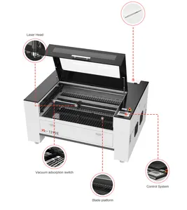 JQ Laser 1390 1610 1810 Machine de gravure et de découpe laser Co2 pour cuir de bois acrylique