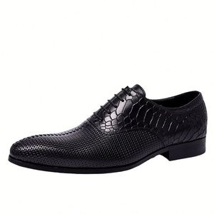 Zapatos Oxford de Lujo de Alta Calidad, Zapatos de Hombre Hechos a Mano en Cuero Genuino, Zapatos de Cuero Formales y Casuales con Punta Afilada para Hombre - Product Image 1