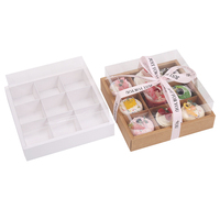 Emballage personnalisé avec logo imprimé Boîtes à muffins et cupcakes 1 2 4 6 12 trous avec inserts pour vente en gros