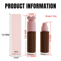 Fond de teint liquide waterproof, couvrance totale, compatible vegan, fini mat, fond de teint liquide de marque propre