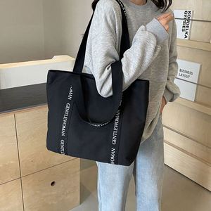 Custom Logo Beach Tote <b>Bag</b> with Cotton Handle Canvas <b>Material</b> Shoulder Closure for Daily Use Personalized Letters Design - Product Image 5