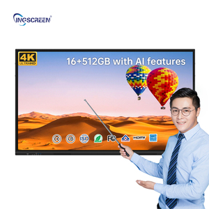 Bảng tương tác cảm ứng đa điểm UHD 4K ingscreen thông minh khổ lớn 55 65 75 85 bảng đen chống chói 98 inch cho lớp học - Product Image 3