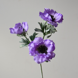 H015 Fleurs artificielles haut de gamme 3 têtes de fleurs de lotus argentées pour le salon des mariages <span class=keywords><strong>Bouquet</strong></span> de fleurs en soie de mariée - Product Image 4