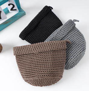 Cestas <span class=keywords><strong>de</strong></span> cuerda <span class=keywords><strong>de</strong></span> <span class=keywords><strong>ganchillo</strong></span> colgantes <span class=keywords><strong>de</strong></span> color redondo hechas a mano - Product Image 4