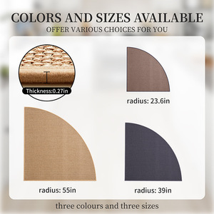 Alfombra de Cocina Semicircular de Fibra de Poliéster Antideslizante, Absorbente de Aceite y Resistente al Agua, Alfombra para Piso de Cocina de Restaurante, Color Sólido - Product Image 5