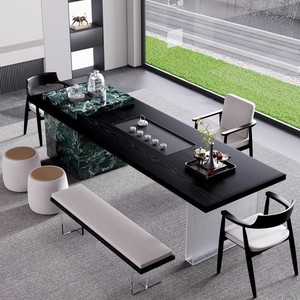 Ensemble table et chaises en bois massif - Style moderne minimaliste - Origine Chine - Élégance haut de gamme <span class=keywords><strong>pour</strong></span> bureau et salon - Product Image 2