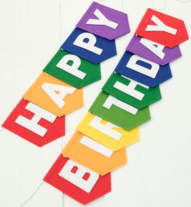 Bannière d'<span class=keywords><strong>anniversaire</strong></span> en feutre, cadeaux, <span class=keywords><strong>guirlande</strong></span> pour baby shower - Product Image 1