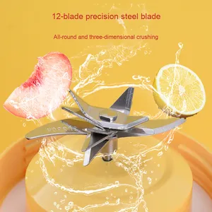 Portable Rechargeable USB Juicer Ménage Cuisine Mélangeur Récipient En Plastique pour Broyer Fruits Glace Produit Chaud pour Légumes - Product Image 5