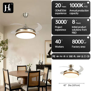 Ventilador de Techo con Lámpara LED Moderna de 42 Pulgadas con Control Remoto, Motor BLDC, Alto CRI 97, 6 Velocidades, Aspas Retráctiles y Regulable - Product Image 5