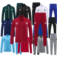 Jaket Latihan Sepak Bola Lengan Panjang Berkualitas Tinggi Semua Tim, Bahan Polyester 100% Bernapas, Grosir Pria
