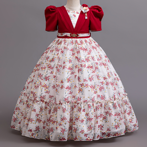 Hochwertige Kinderkleidung Blumenmädchenkleid Kinder-Performancekleid Prinzessinnenkleid Kinder-Geburtstagskleid Langes Abendkleid Niedliches Festkleid - Product Image 2