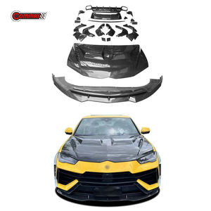Kit de carrocería ancha estilo 1016 de fibra de carbono seca para Lamborghini URUS S: alerón delantero, alerón trasero, faldones laterales y capó - Product Image 1