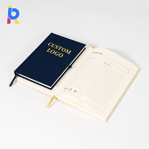 Agenda personnalisé <span class=keywords><strong>A4</strong></span> quotidien énergie Journal tissu lin couverture rigide affaires rose Agenda pour les femmes - Product Image 2