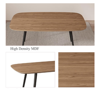 Ensemble de salle à manger moderne pour 4 personnes, table à manger en MDF avec chaises en forme de U, meubles de couleur personnalisée