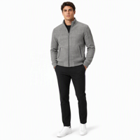 Tela Tejida 40% Lana, 30% Poliéster, 28% Cupro, 2% Elastano, 215 g/m², con Revestimiento, para Trajes, Chaquetas, Abrigos y Prendas de Moda