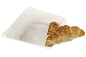 Sacs alimentaires en papier sulfurisé blancs en gros d'usine, sacs d'emballage personnalisés avec logo, résistants à l'huile et de qualité alimentaire pour sandwichs - Product Image 2