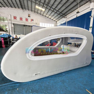 Bateau-maison gonflable électrique avec moteur pour s'amuser dans les eaux des lacs et des océans en été - Product Image 2