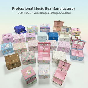 Boîte à <span class=keywords><strong>musique</strong></span> Yiyu en gros avec château rotatif, thème princesse, boîte à bijoux musicale avec tiroir et miroir, cadeau d'anniversaire pour enfants - Product Image 5