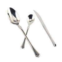 Ensemble de couverts en acier inoxydable poli miroir, résistant au lave-vaisselle, style américain tendance, durable, couteau/fourchette/cuillère
