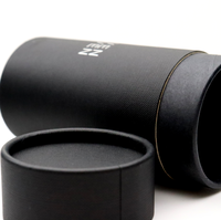 Boîte circulaire vide noir mat sur Logo 50ml/80ml/100ml/120ml /150ml flacon diffuseur de roseaux en verre