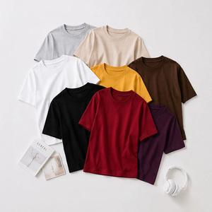 Camisetas de Cuello Redondo de Algodón y Elastano para Mujer, Estampado Personalizado, Verano, Casual, Sólidas, Transpirables - Product Image 2