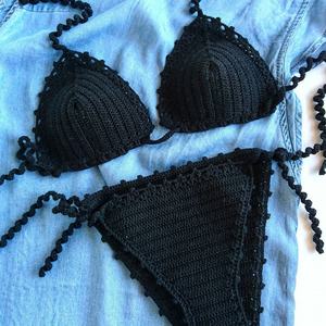 Maillot de bain bikini push-up en crochet fait main sur mesure, ensemble deux pièces sexy pour femmes et jeunes filles, idéal pour la plage - Product Image 6